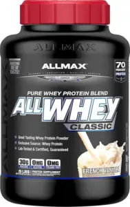 Container of AllWhey Protein Powder